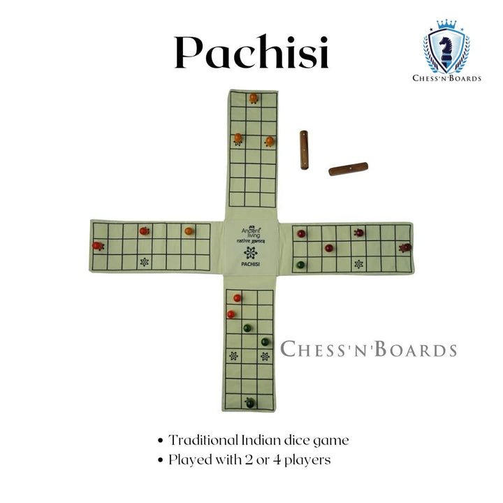 Pachisi | Ludo | Indian Ludo | Chausar | Pagade | Thayam | Chaupar | Sokkattan | Aksha Kreeda | Dayakattam | Chokkattan | Parchís - Chess'n'Boards