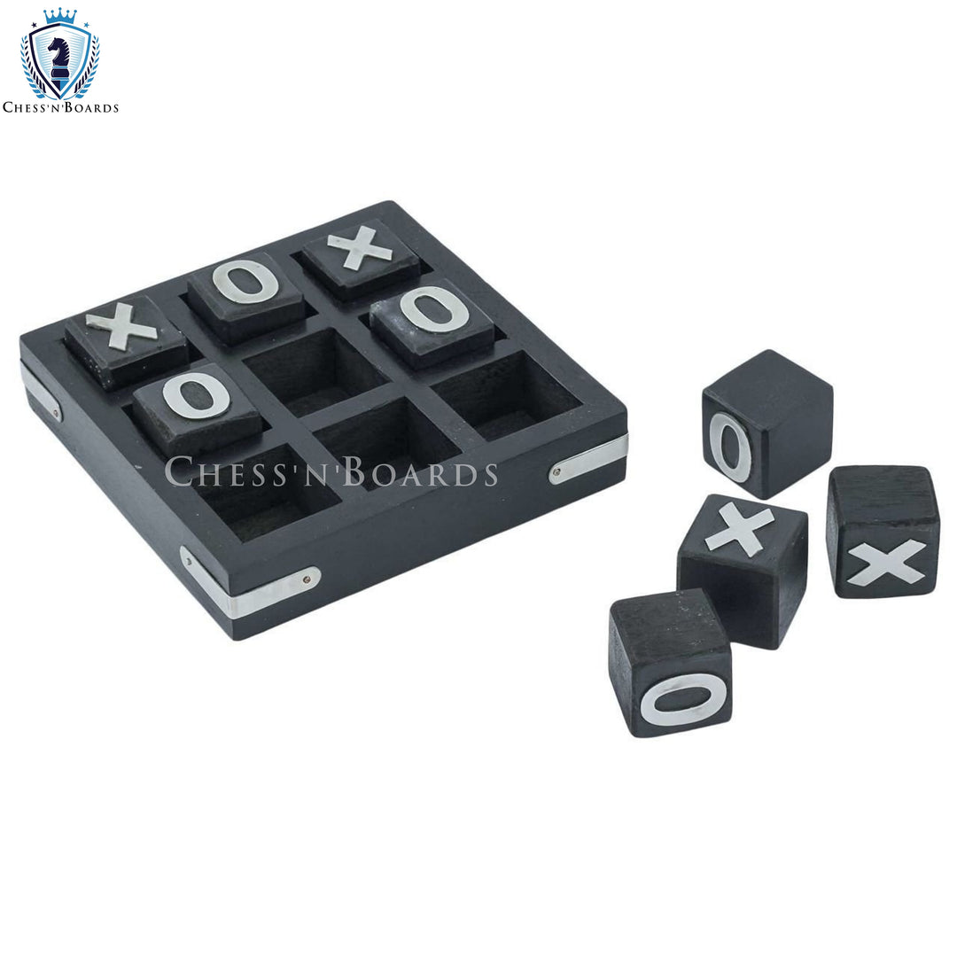 Wooden Tic Tac Toe/ Noughts and Crosses Game Unique Handmade Quality Wood Family Board Games