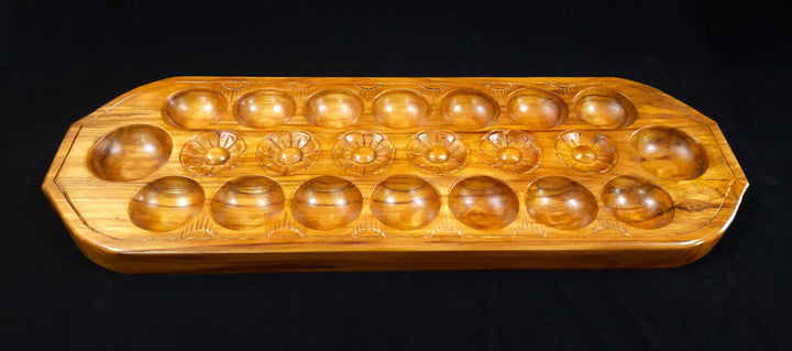 Riesiges Mancala-Spiel aus Holz im offenen Format | Ali Guli Mane - Pallanguli | Vamana Guntalu | Traditionelle Tamaala-Spiele