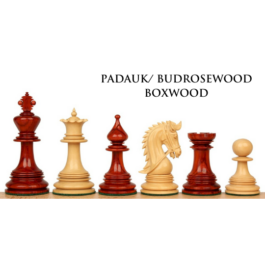 African Padauk & Boxwood Chess Pieces