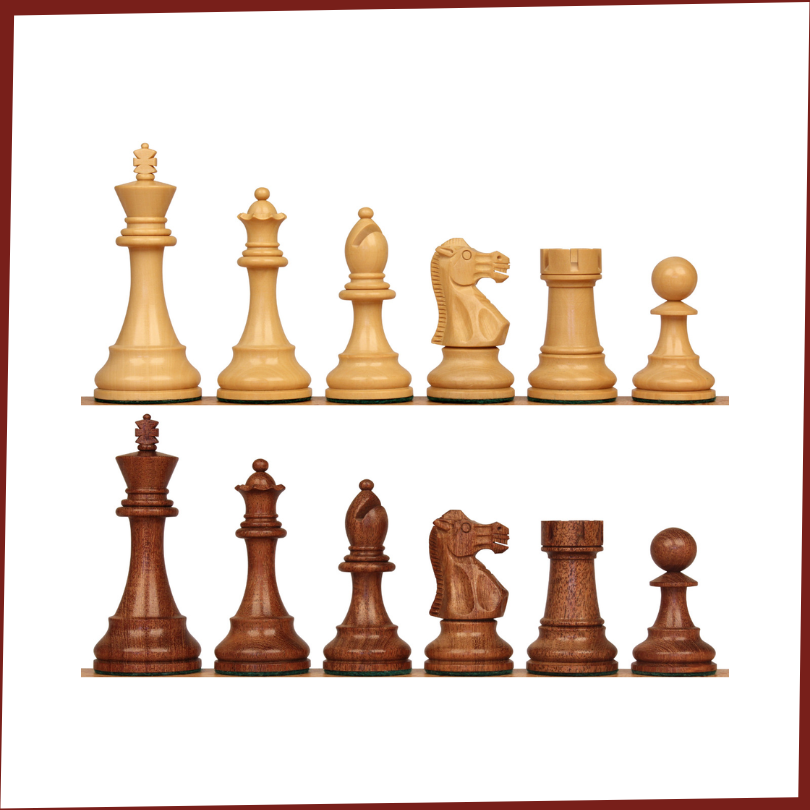 Acacia & Boxwood Chess Pieces