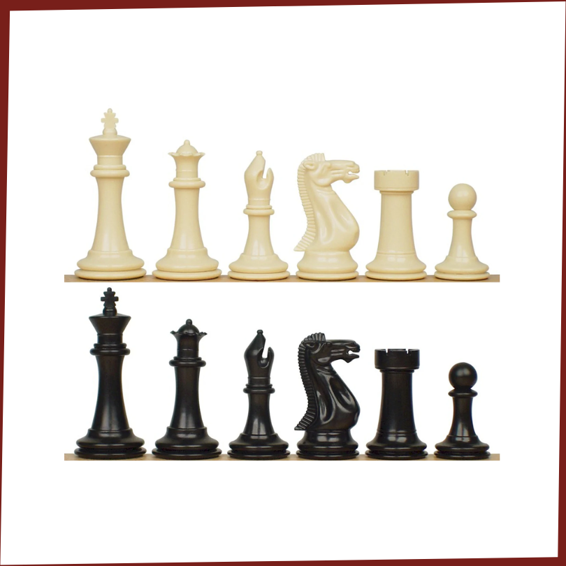 Standard Club Plastic Chess Set Blue & Ivory Pieces 3.75 King