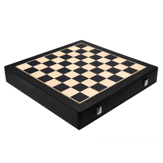 The Ruffian American Series Staunton Pièces d'échecs triples lestées en bois d'ébène/buis – King 4,8"