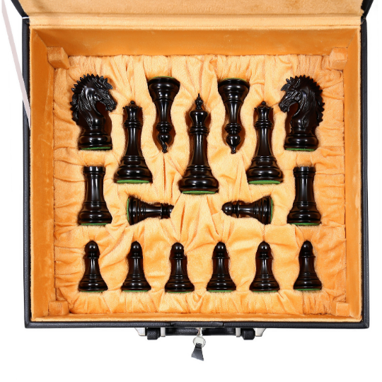 The Ruffian American Series Staunton Chess Pieces in Ebony Wood