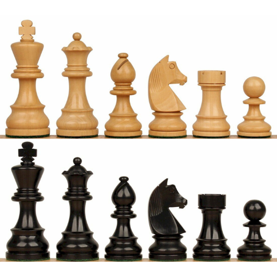 Série de tournois de style Staunton en bois faits à la main, pièces d'échecs King lestées de 9,5 cm uniquement.