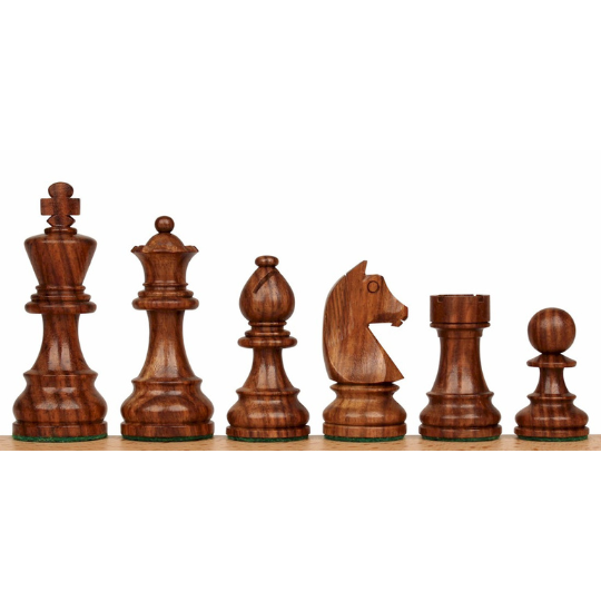 Série de tournois de style Staunton en bois faits à la main, pièces d'échecs King lestées de 9,5 cm uniquement.