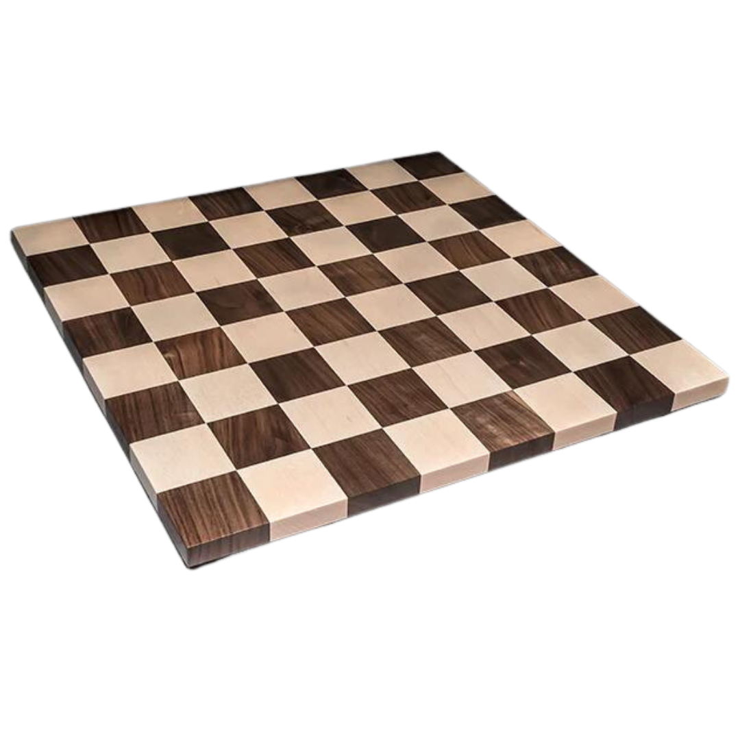 Classic Chess Board - Walnut Wood with Rounded Corners 16 in.