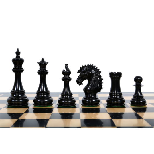 The Ruffian American Series Staunton Chess Pieces in Ebony Wood