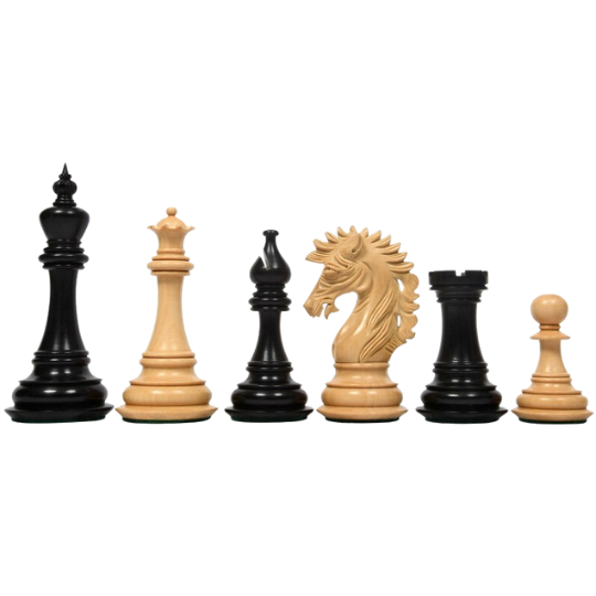 The Ruffian American Series Staunton Chess Pieces in Ebonized Boxwood