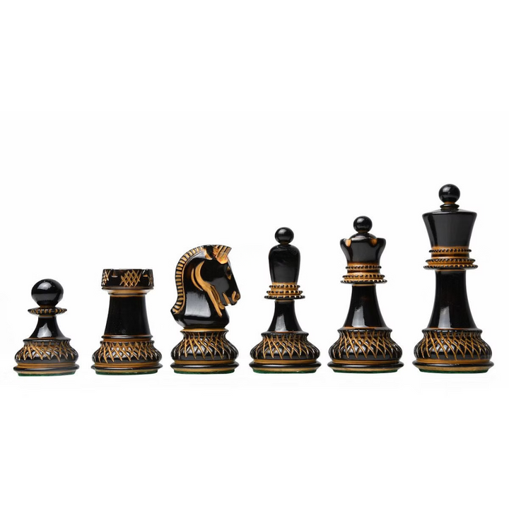 1950 Burnt Boxwood Dubrovnik Chess Pieces I Bobby Fischer Chessmen