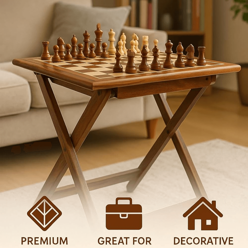 Magnetic Wooden Chess Set with Folding Stand & Storage Drawer – 12 x 12 Inch - Chess'n'Boards