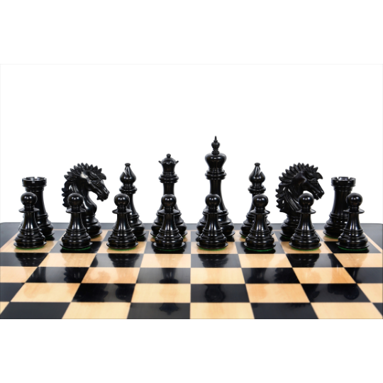 The Ruffian American Series Staunton Chess Pieces in Ebony Wood