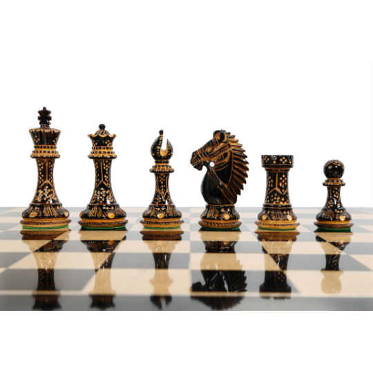 Burnt Rio Staunton Triple Weighted Luxury Chess Pieces