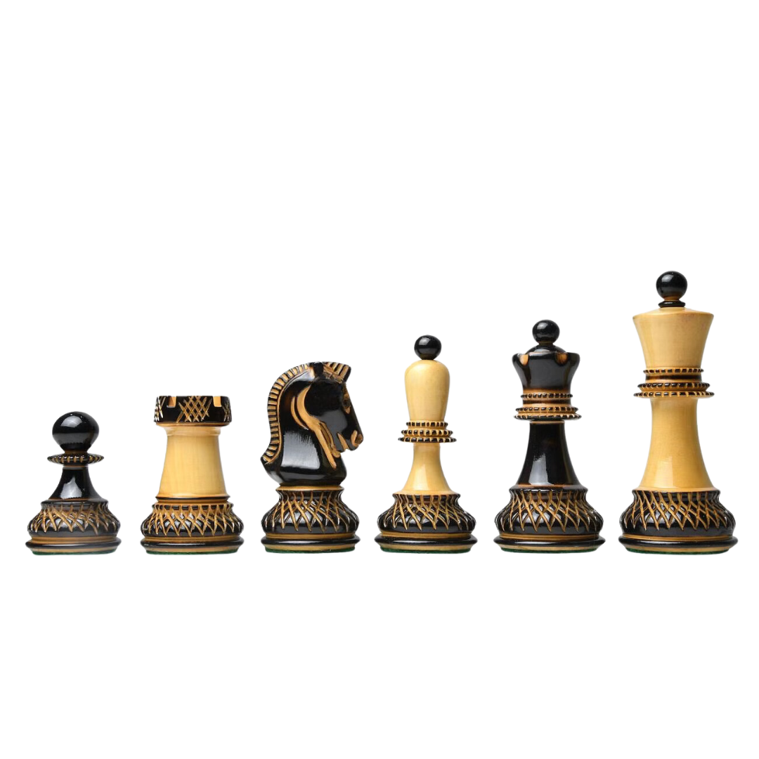 1950 Burnt Boxwood Dubrovnik Chess Pieces I Bobby Fischer Chessmen