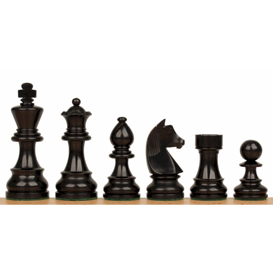 Handmade Wooden Staunton Style Tournament Series, German Knight Weighted 3.75" King Chess Pieces Only