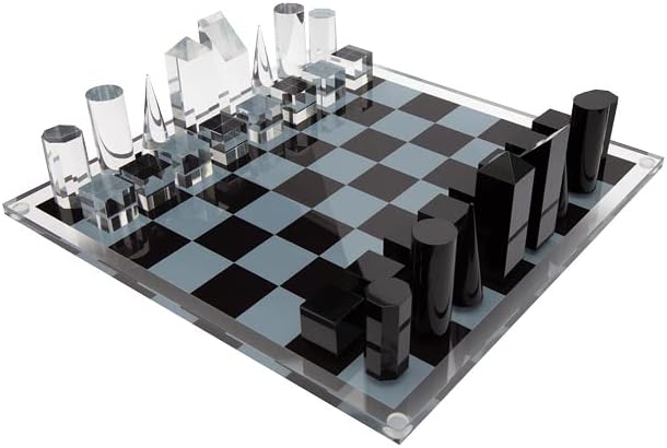 Luxury Unique Lucite Chess Set, Acrylic Pieces | Glass Chess Set