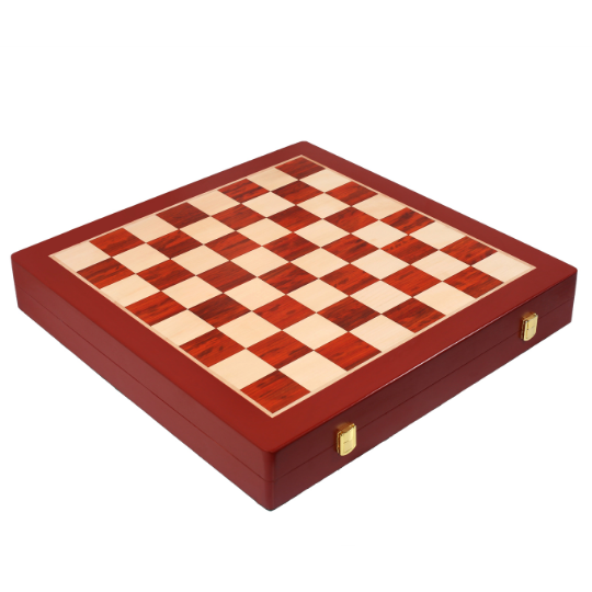 The Ruffian American Series Staunton Pièces d'échecs triples lestées en padouk africain/buis – King size 12,2 cm