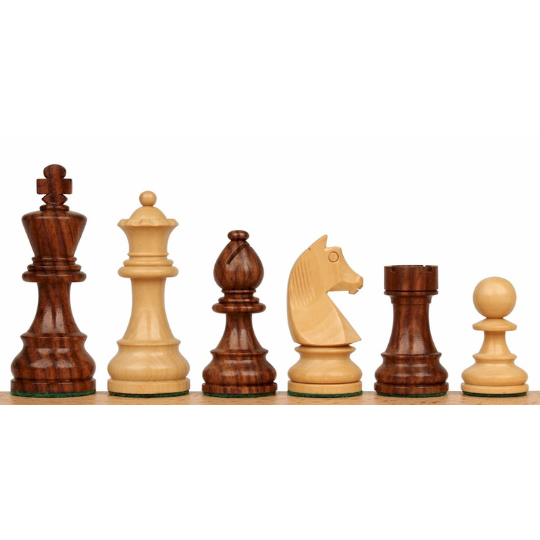 Handgefertigte Turnierserie im Staunton-Stil aus Holz, nur deutsche Ritter mit 3,75"-Königsschachfiguren