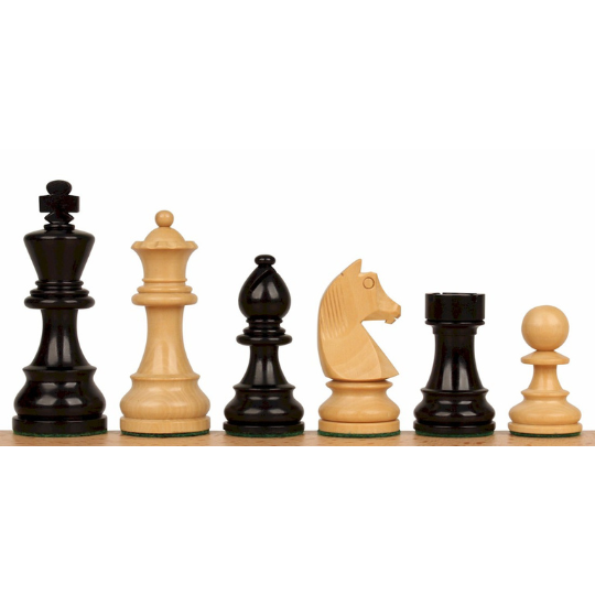 Handmade Wooden Staunton Style Tournament Series, German Knight Weighted 3.75" King Chess Pieces Only