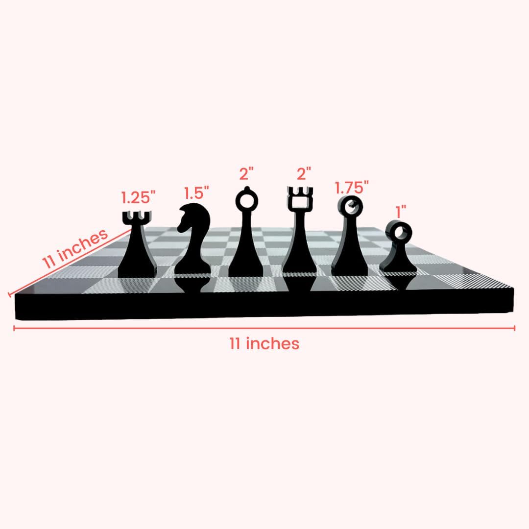 Portable Acrylic Chess Set