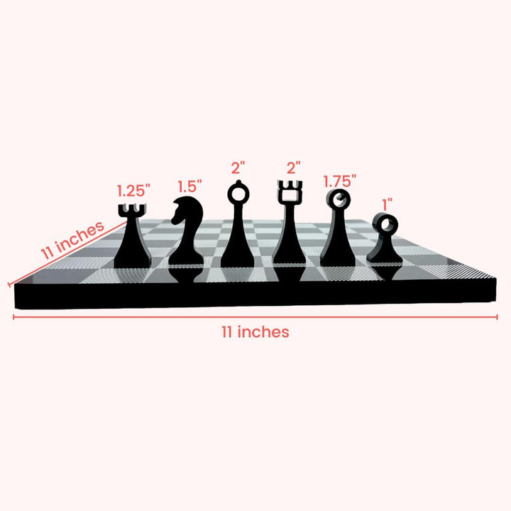 Portable Acrylic Chess Set