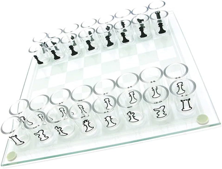 Small Shot Glass Chess Set | Drinking Cup Acrylic Glass Chess Set