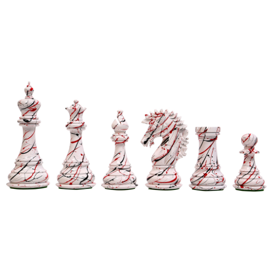 The Ruffian American Series Staunton Pièces d'échecs triples lestées en buis teinté – King size 12,2 cm