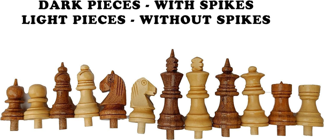 Rosewood Foldable Chess Set for Blind & Visually Impaired (12 Inches)