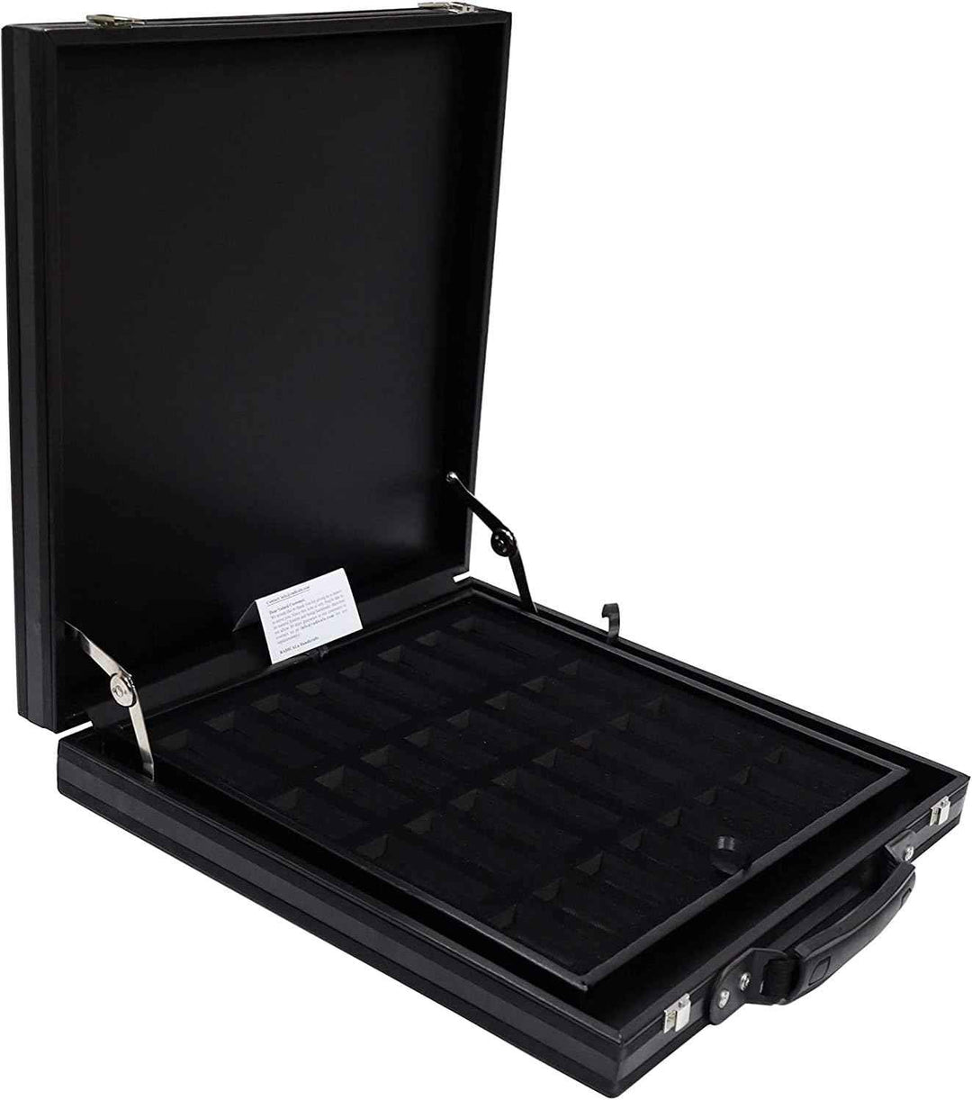 Black and White Marble Chess Set, 15" Board, 34 Hand-Polished Pieces, Storage Box