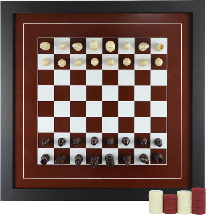 Hanging Checkers Board Game Chess Board Game Wall Mount Magnetic Wall Set