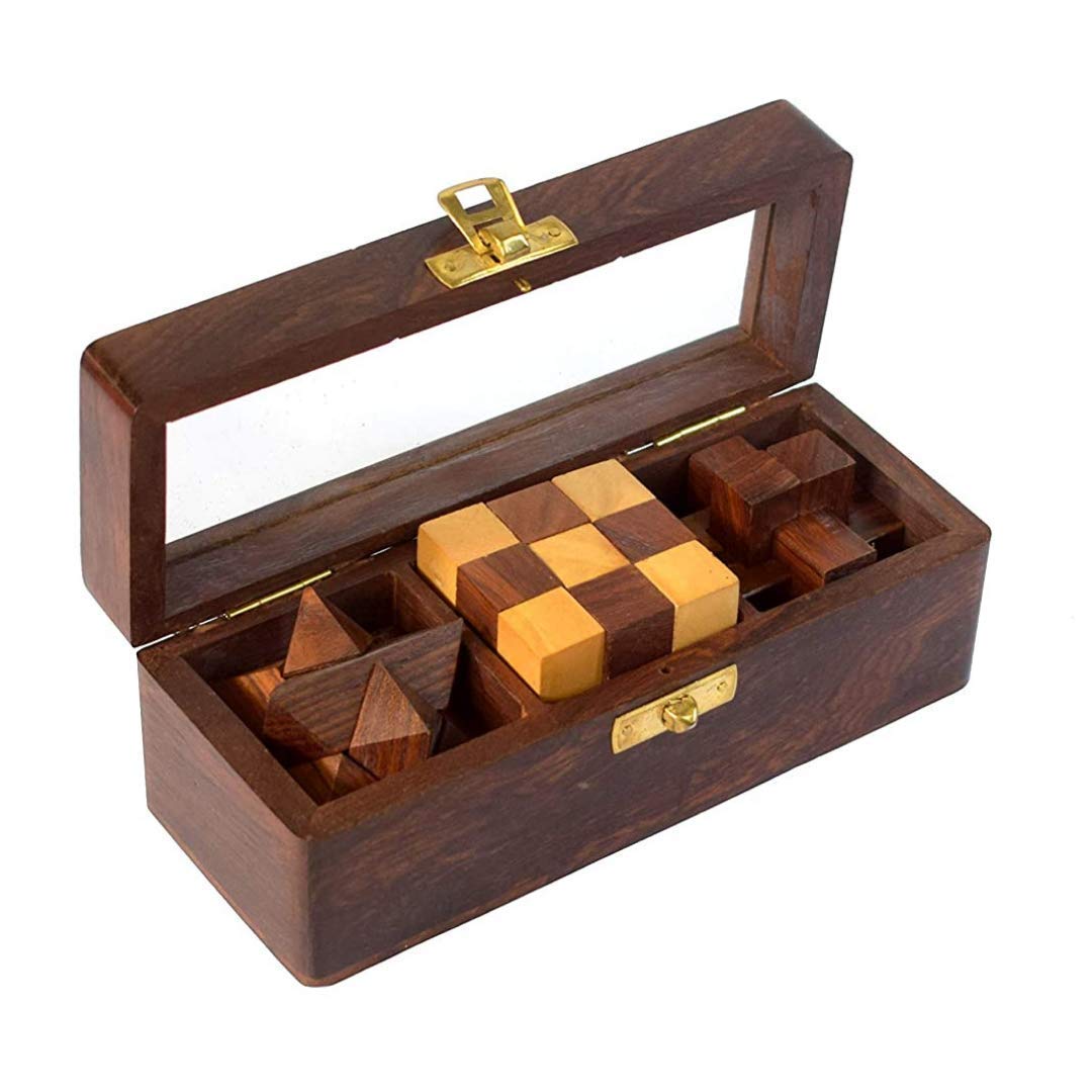 3 in 1 Handmade Wooden Puzzle