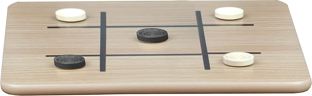 Reversible Wooden Board for Chess, Checkers & Tic-Tac-Toe