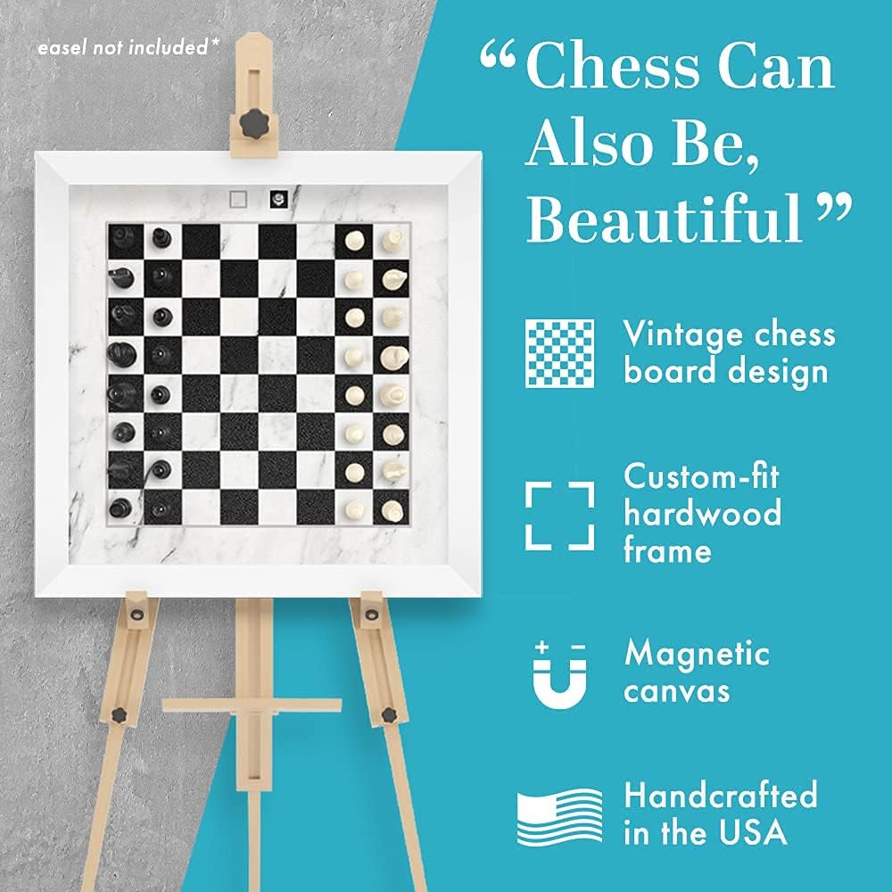 Magnetic Wall Chess Set - Wall Mounted Chess Board Game