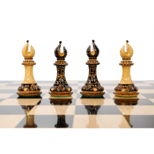 Burnt Rio Staunton Pièces d'échecs de luxe triples lestées de 10,7 cm