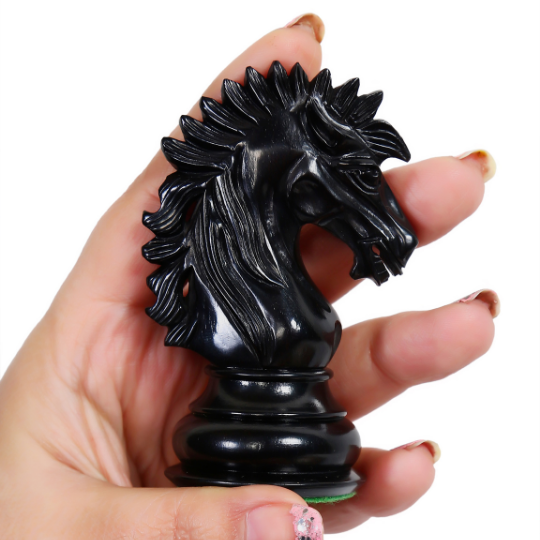 The Ruffian American Series Staunton Chess Pieces in Ebony Wood