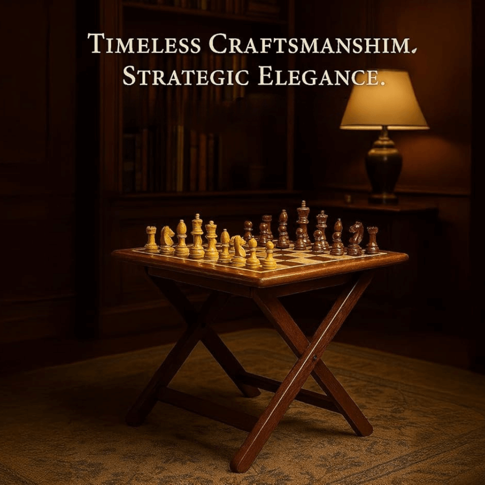 Magnetic Wooden Chess Set with Folding Stand & Storage Drawer – 12 x 12 Inch - Chess'n'Boards