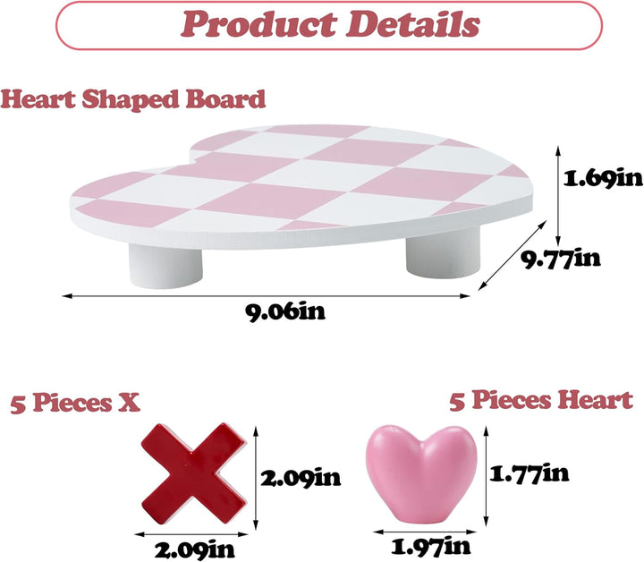 Valentine's Day Special Wooden Tic Tac Toe Set