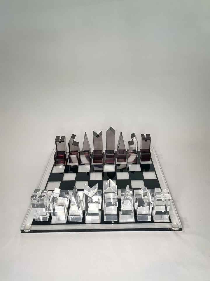 Luxury Acrylic Chess Set, Sophisticated Stylish Design