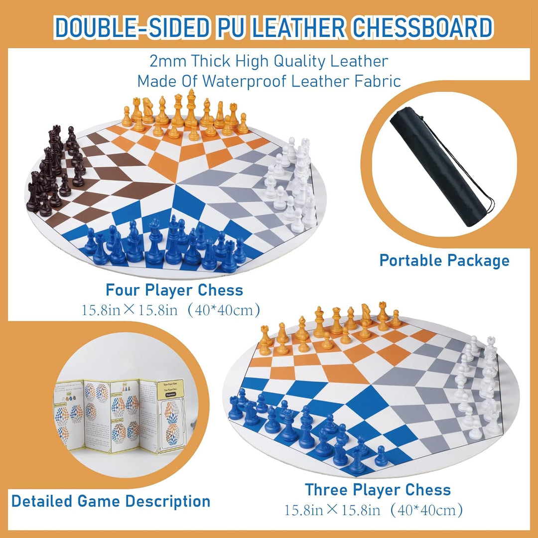 Three or Four Players Chess Set