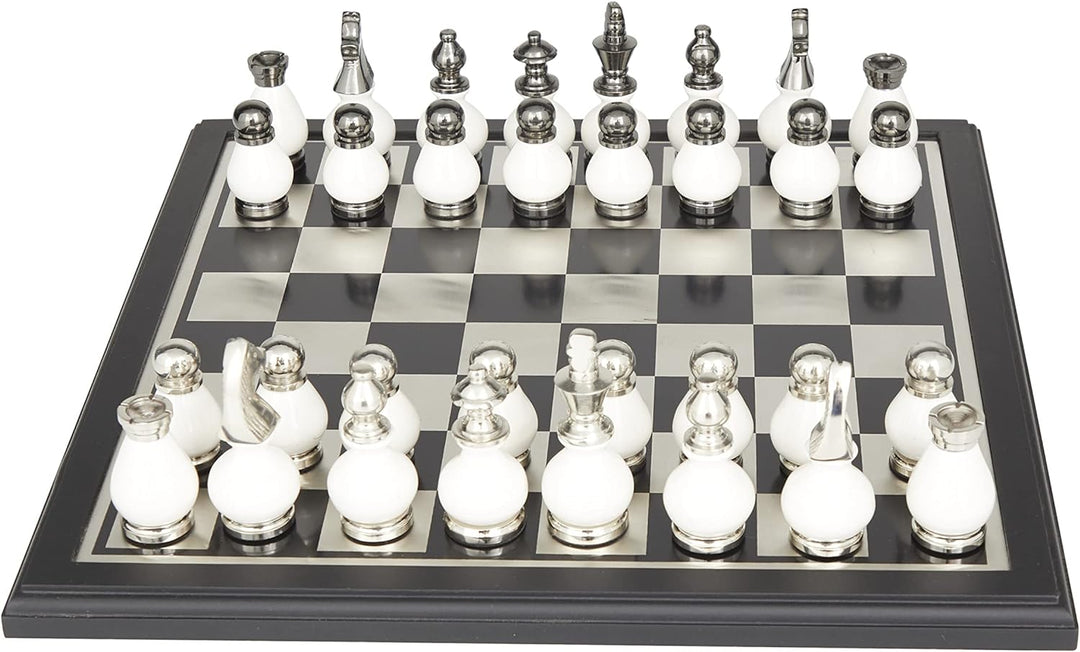 Chess Set | Aluminum Chess Game Set, 16" x 16"