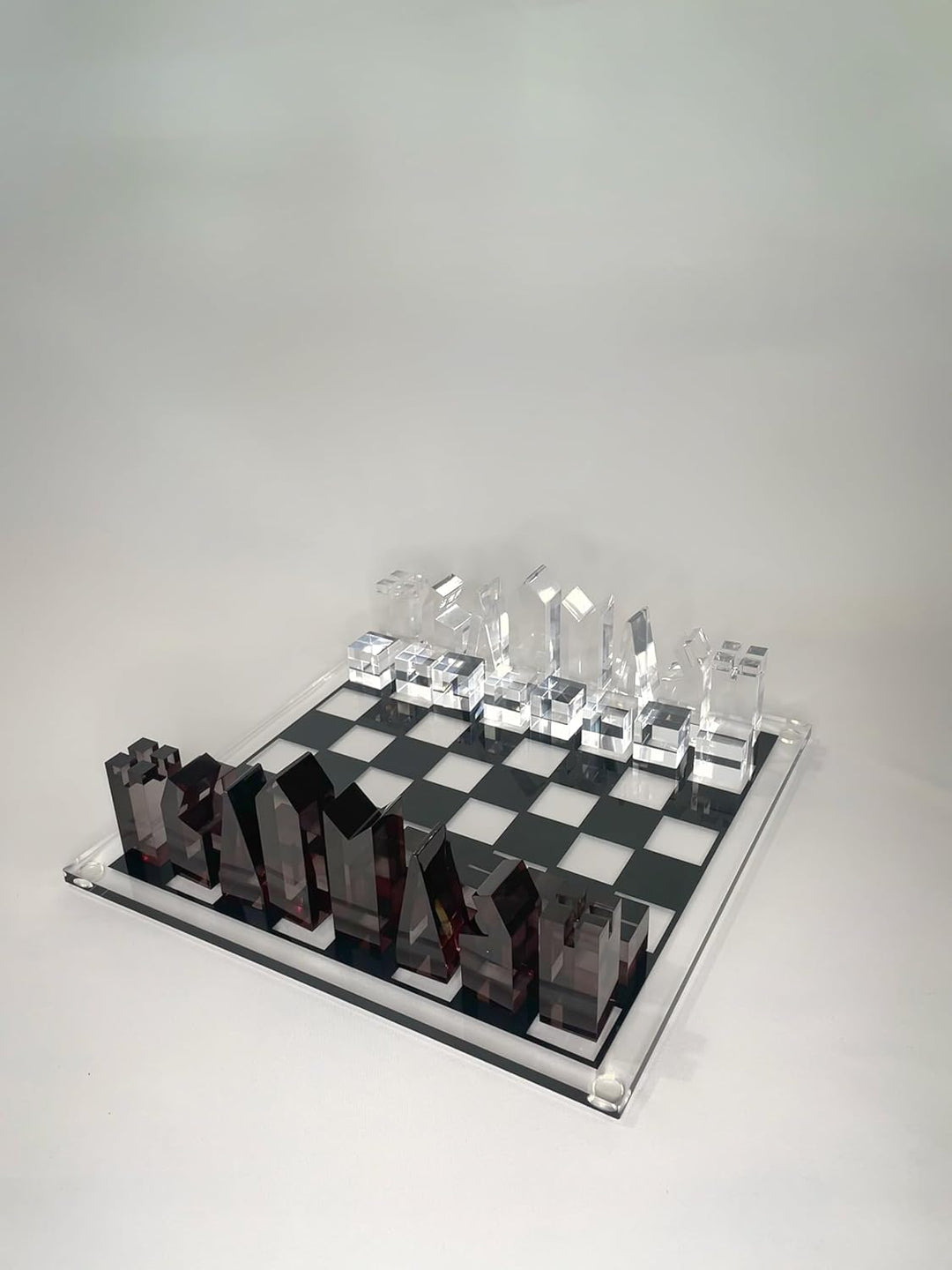 Luxury Acrylic Chess Set, Sophisticated Stylish Design