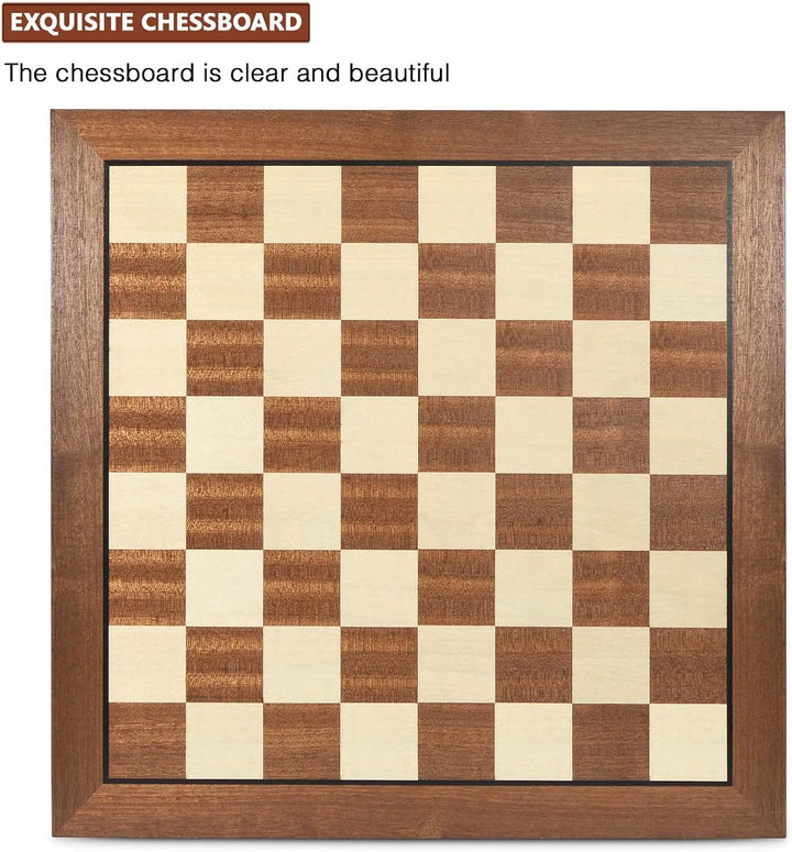 15'' x 15'' Wooden Chess Board No Pieces, Professional Tournament Chessboard Only