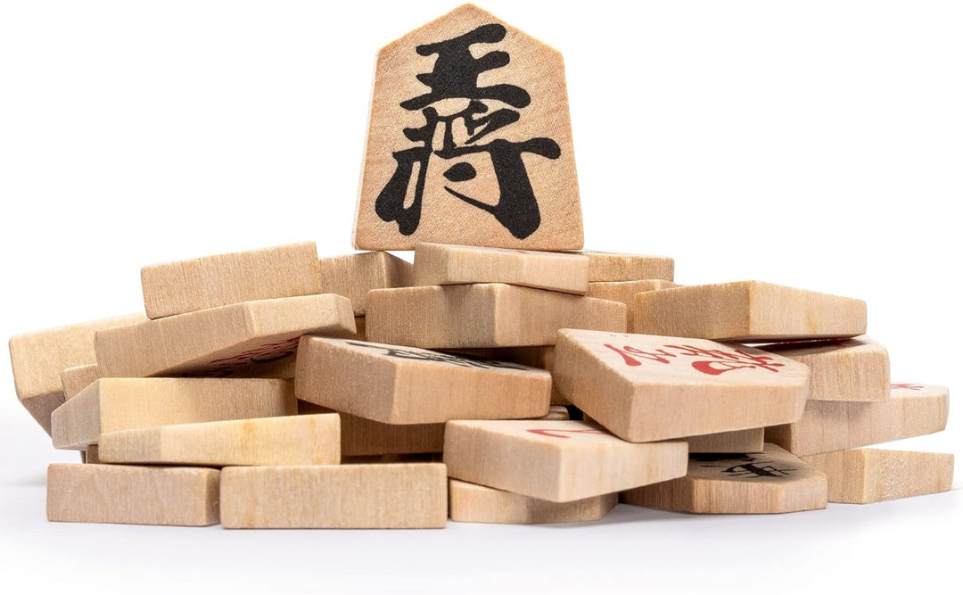 Shogi Japanese Chess Game Set - Wooden Board with Drawers 10.6" - Chess'n'Boards