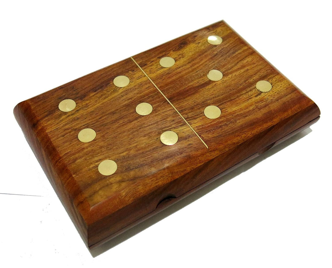 Wooden Dot Dominoes Tile Game