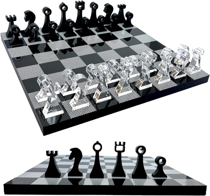 Portable Acrylic Chess Set