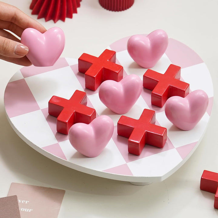 Valentine's Day Special Wooden Tic Tac Toe Set