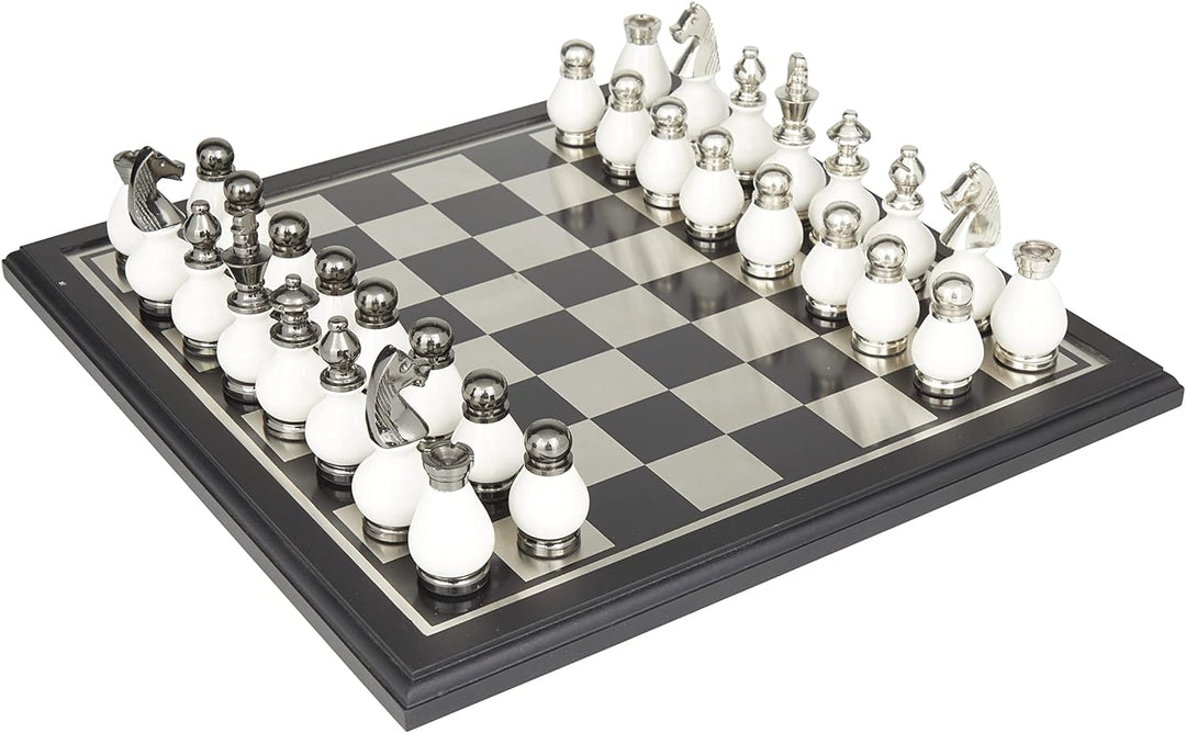 Chess Set | Aluminum Chess Game Set, 16" x 16"