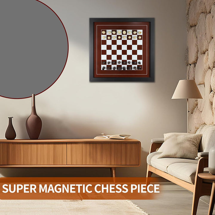 Hanging Checkers Board Game Chess Board Game Wall Mount Magnetic Wall Set