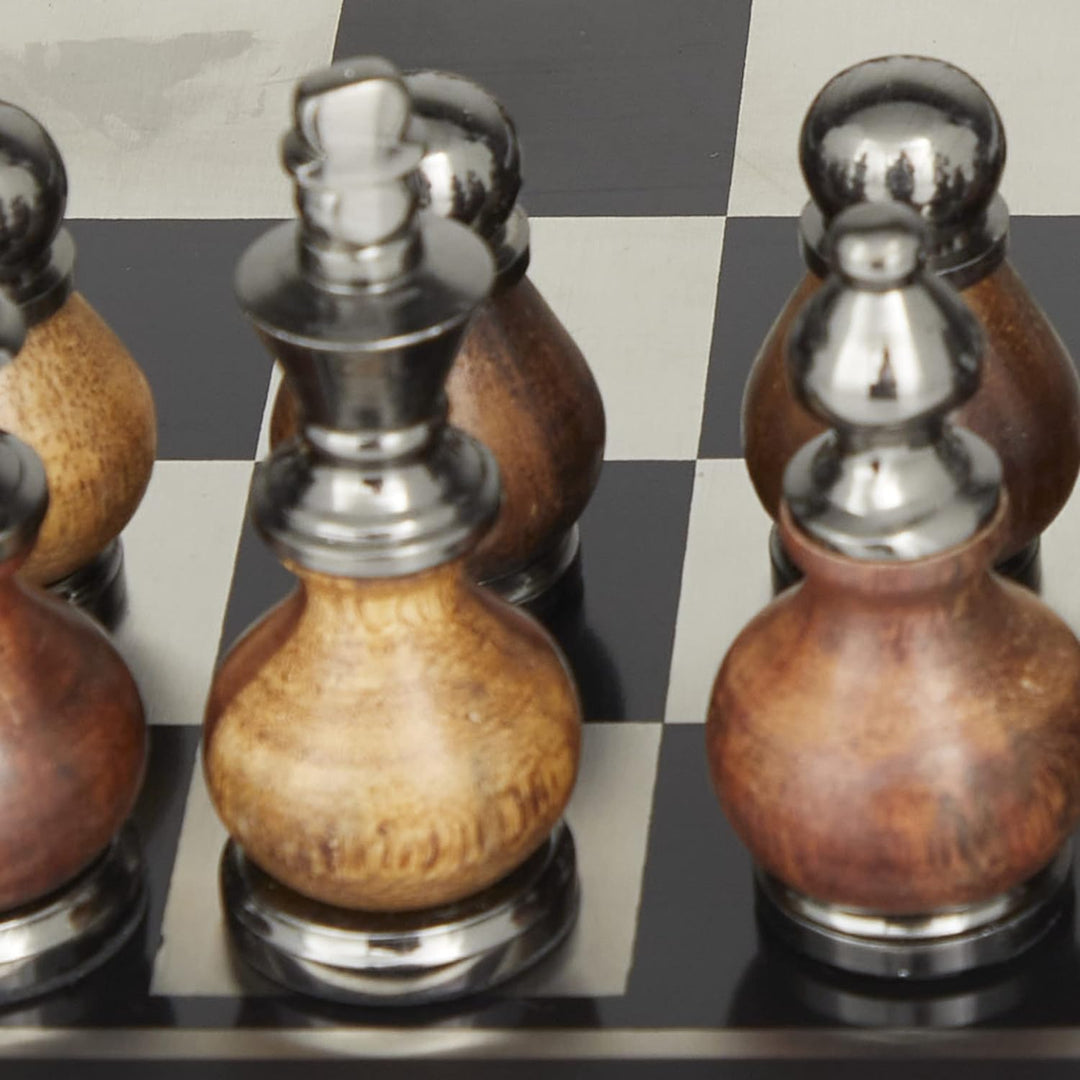 Chess Set | Aluminum Chess Game Set, 16" x 16"
