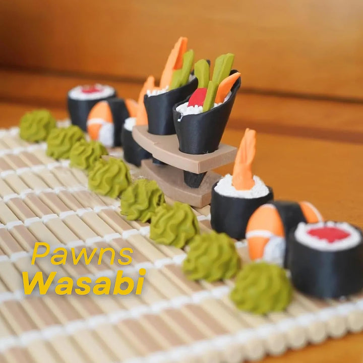 Sushi Themed Chess Set- 3D Printed Sushi Board Game
